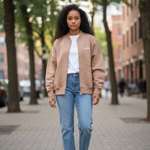 Spalding Women's Tan Bomber Jacket